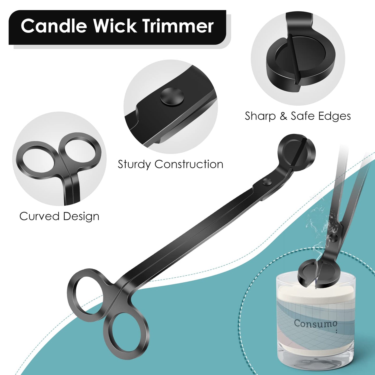 Saiveina 3 in 1 Candle Accessory Set
