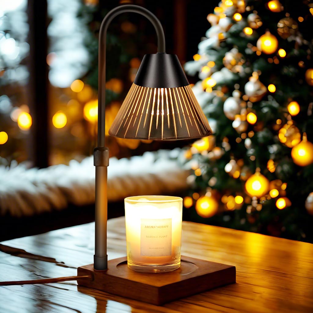 Banbanda Candle Warmer Lamp with Timer Dimmer, Birthday Christmas Gifts for Women,Men, Friend Candle Lamp with 2 Bulbs - Electric Wax Melt Warmer with Time