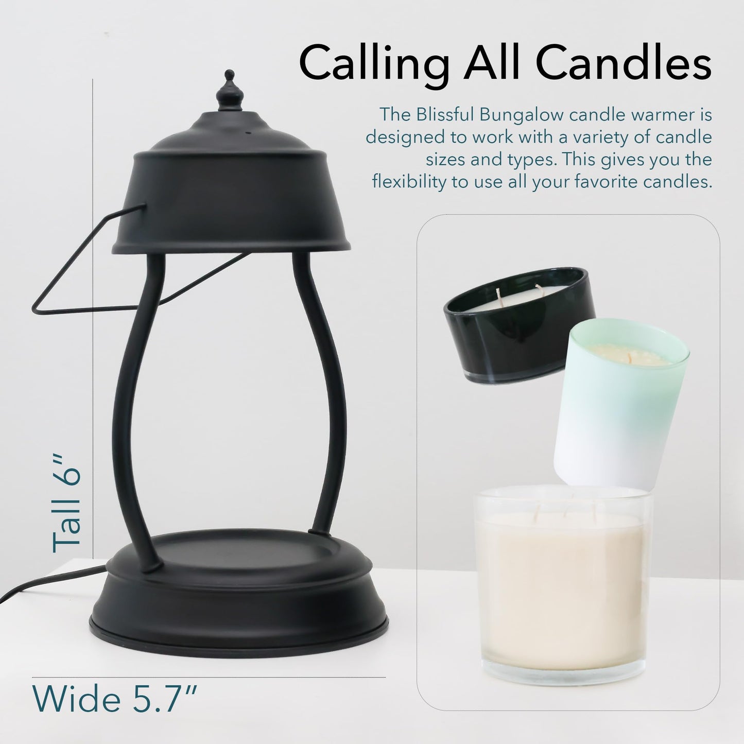 Candle Lamp - Includes 2H/4H/8H Timer & 2 Bulbs