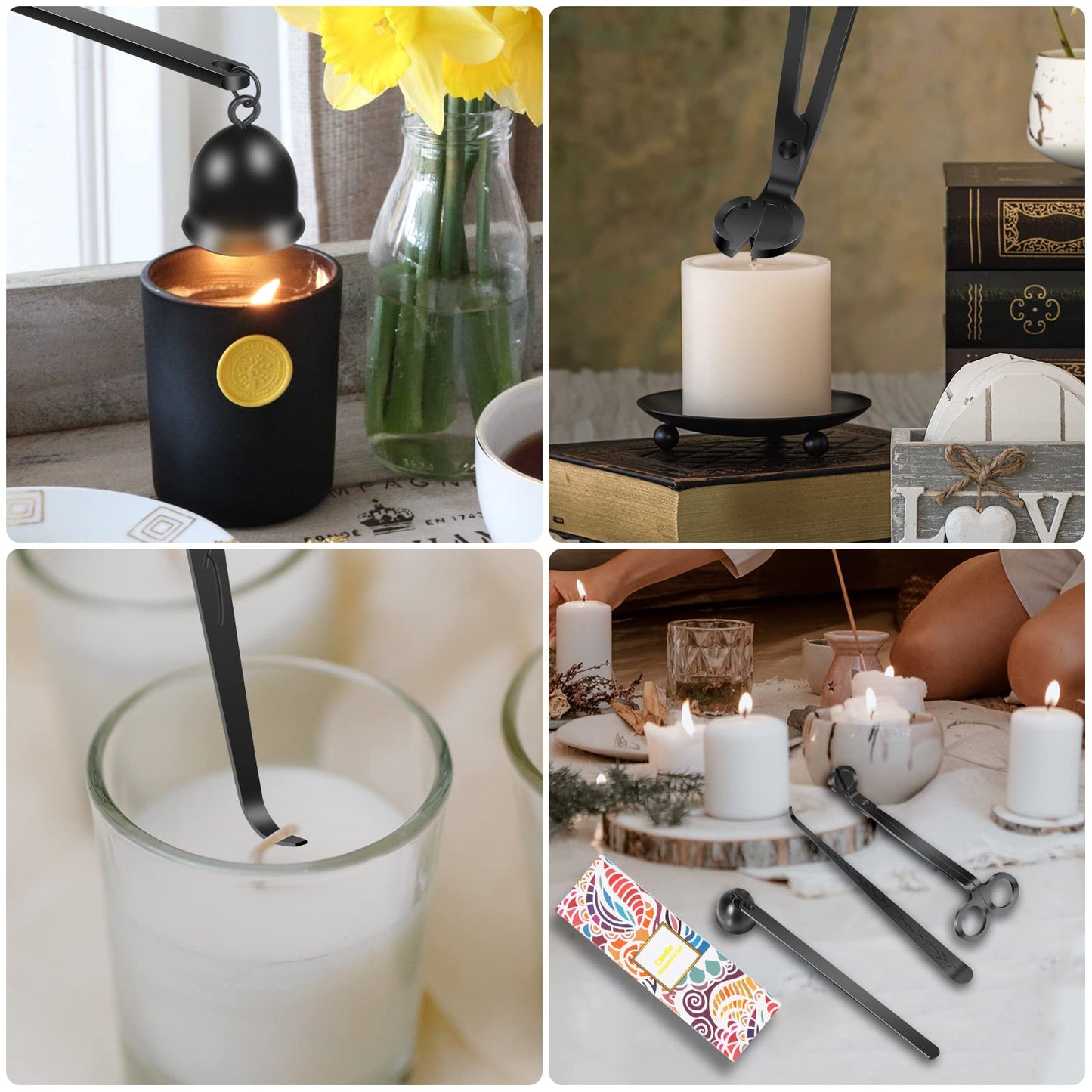 Saiveina 3 in 1 Candle Accessory Set