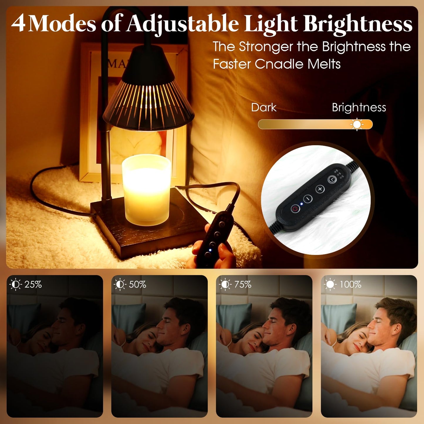 Banbanda Candle Lamp with Dimmer and 2 Bulbs