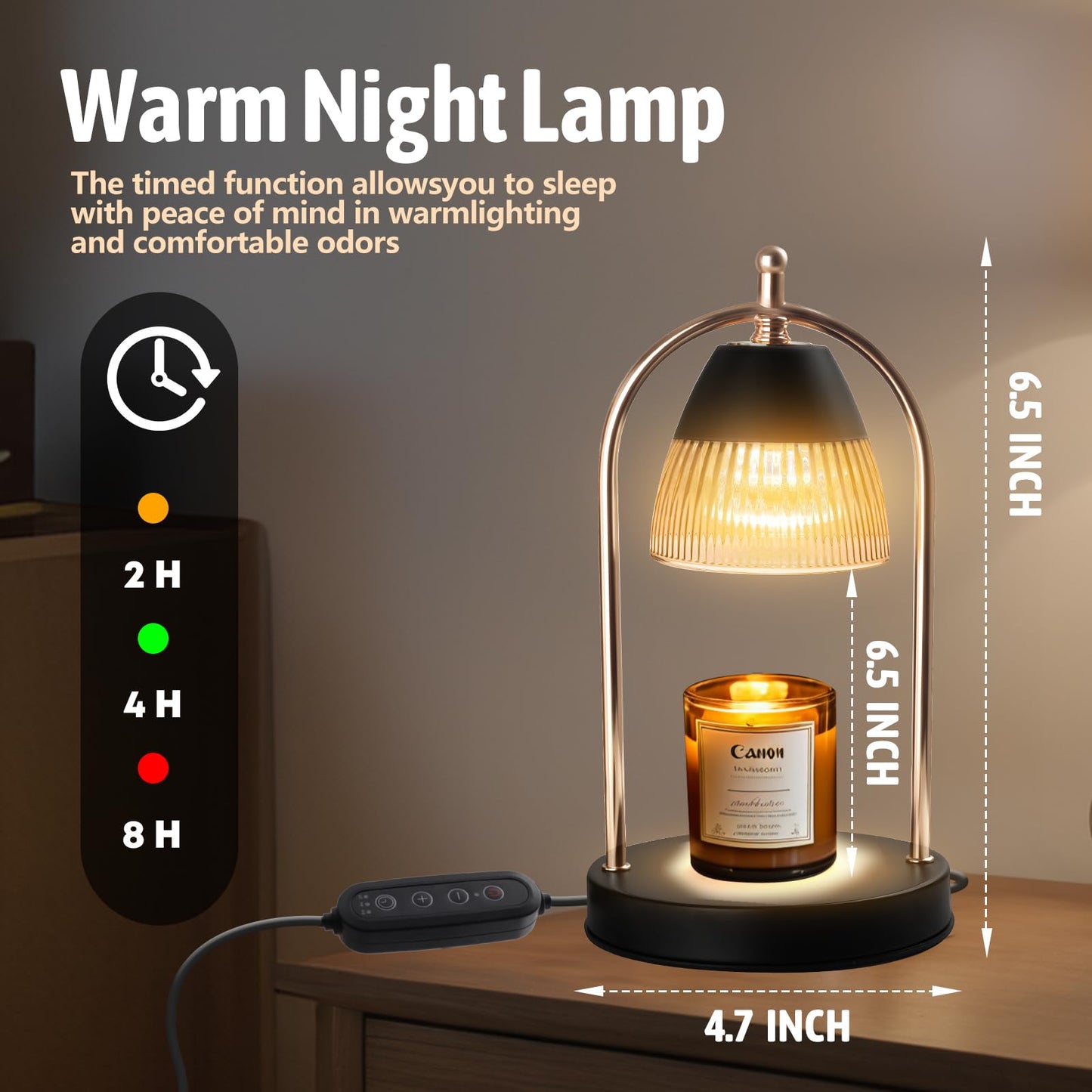 GEEZO Candle Lamp (2 Bulbs Included)