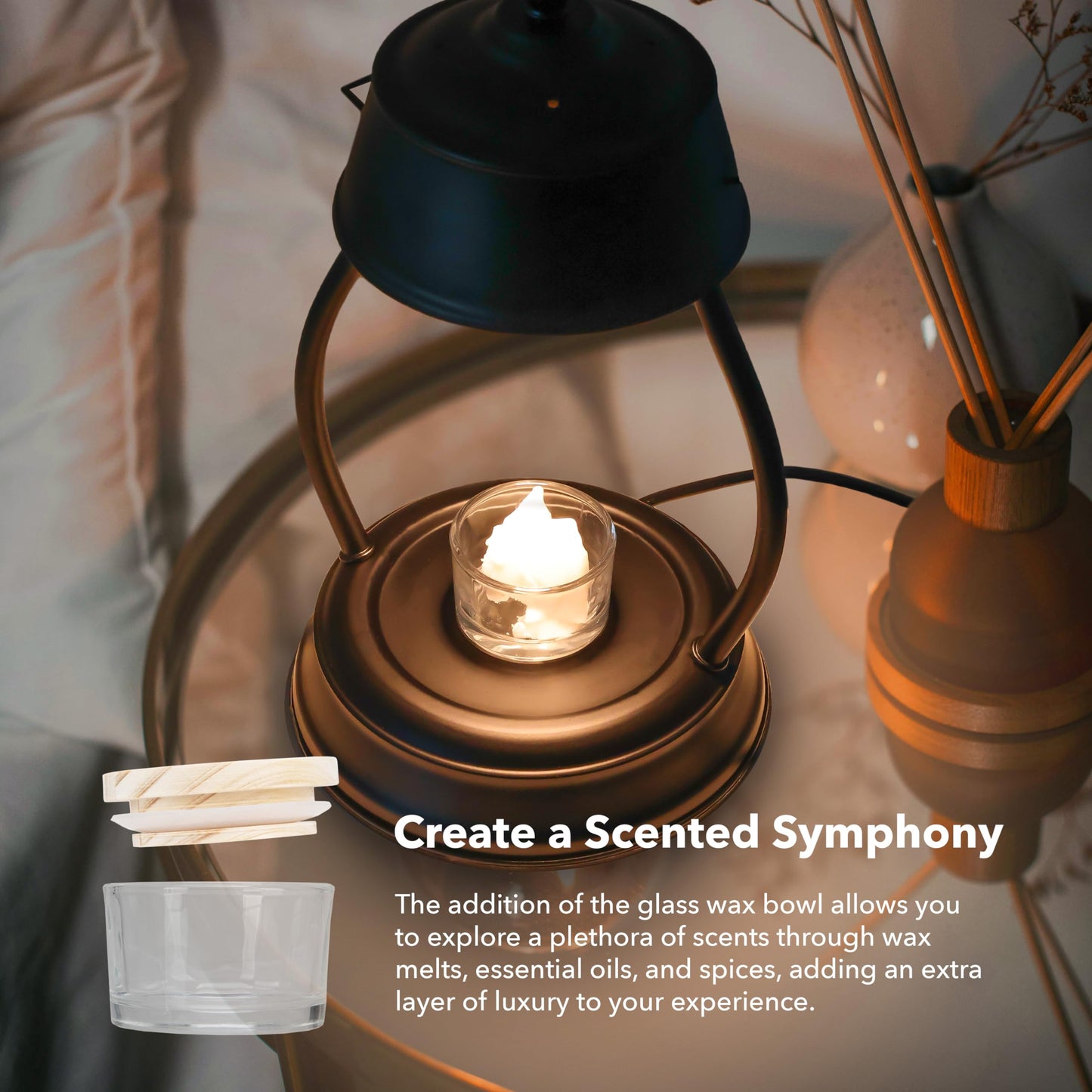 Candle Lamp - Includes 2H/4H/8H Timer & 2 Bulbs