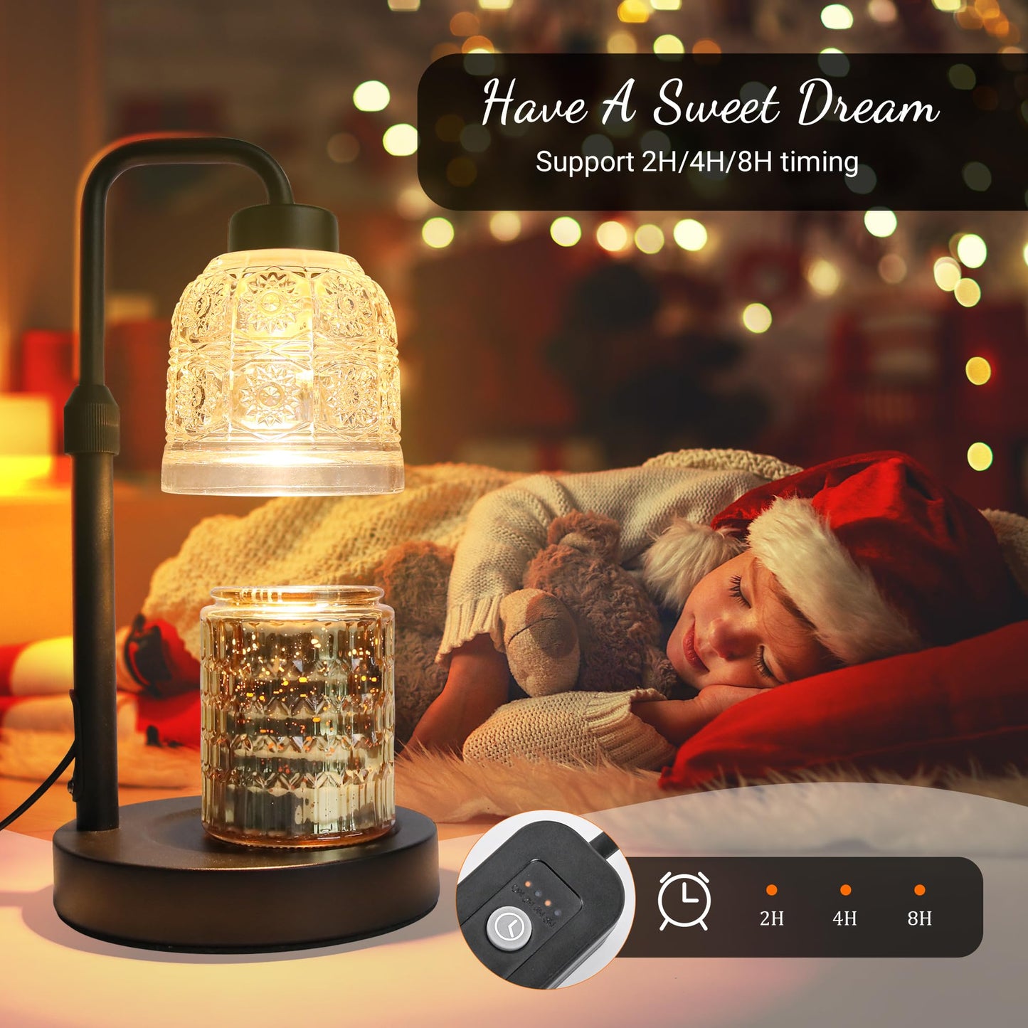 AIFEI Candle Lamp with Adjustable Height and 2 Bulbs
