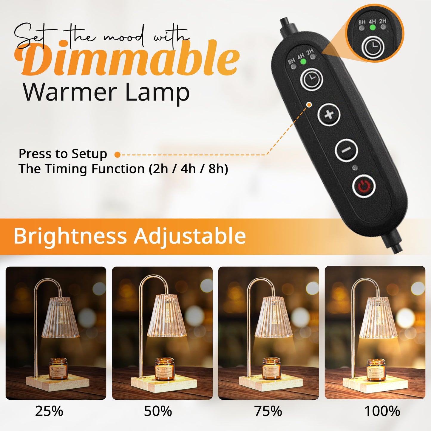 CROSSLER Electric Candle Lamp with 2 Light Bulbs