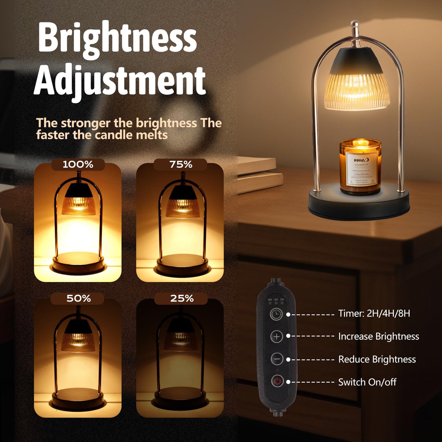 GEEZO Candle Lamp (2 Bulbs Included)