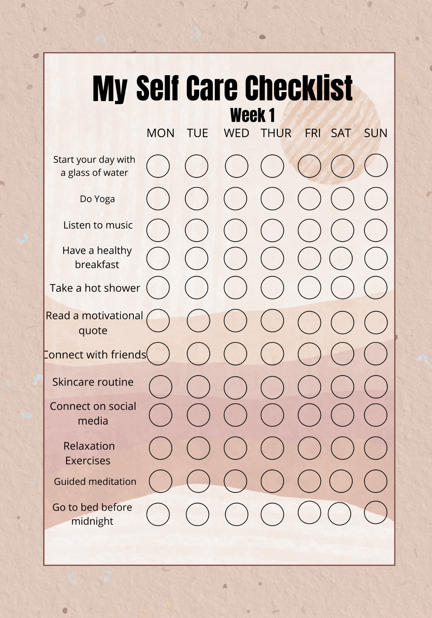 Love, Peace, And Self-Care: A Self-Care planner for adults