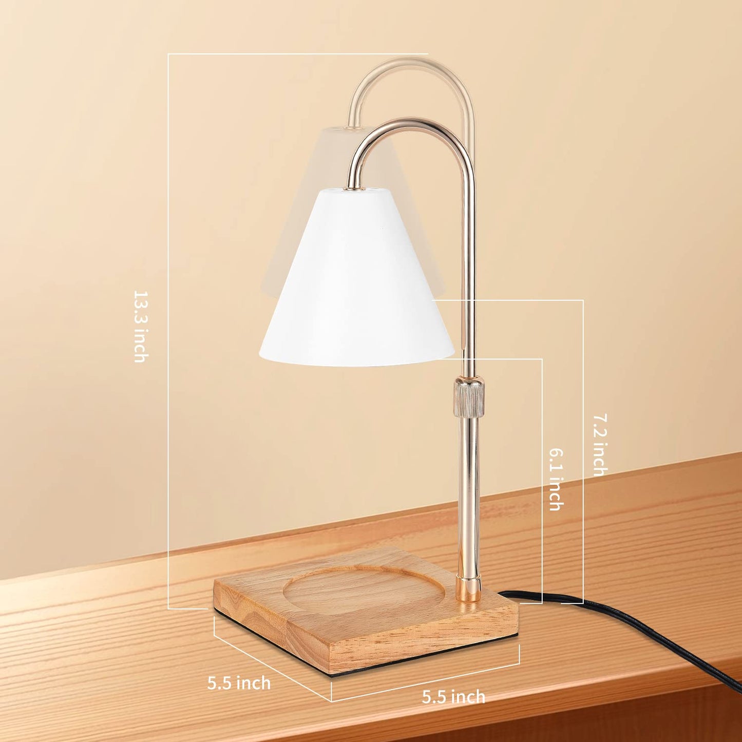 Woderdeng Candle Lamp - Height Adjustable with 2 light Bulbs