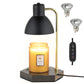 LALISU Candle Lamp with Timer & Dimmer with 2 * 50W Bulbs (Black)