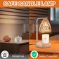 Tigvio Candle  Lamp with Timer & Dimmer - Modern Glass Design that includes 2 Bulbs