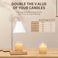 Woderdeng Candle Lamp - Height Adjustable with 2 light Bulbs