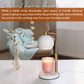 CASA AMATA® Candle Warmer Lamp with Timer - Dimmable and Height Adjustable Candle Lamp with 2 Bulbs, Compatible with Large Jar Candles, Wax Melt Warmer for Home Gifts, Candle Warmer Gift for Mom