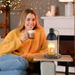 LALISU Candle Lamp with Timer & Dimmer with 2 * 50W Bulbs (Black)