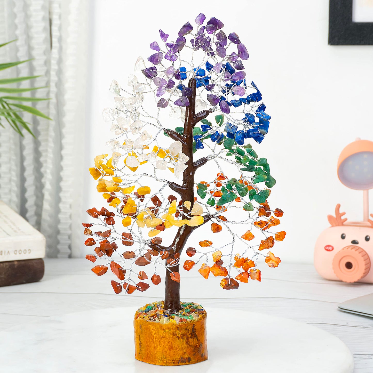 Chakra Crystal Tree of Life and Pendant