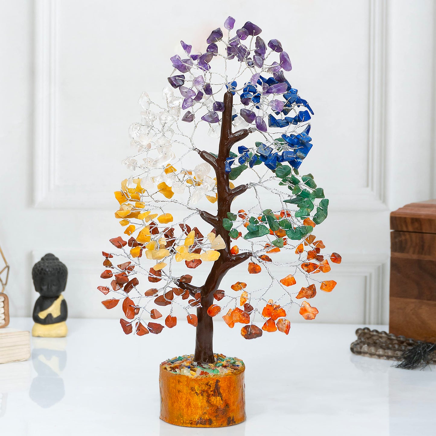 Chakra Crystal Tree of Life and Pendant