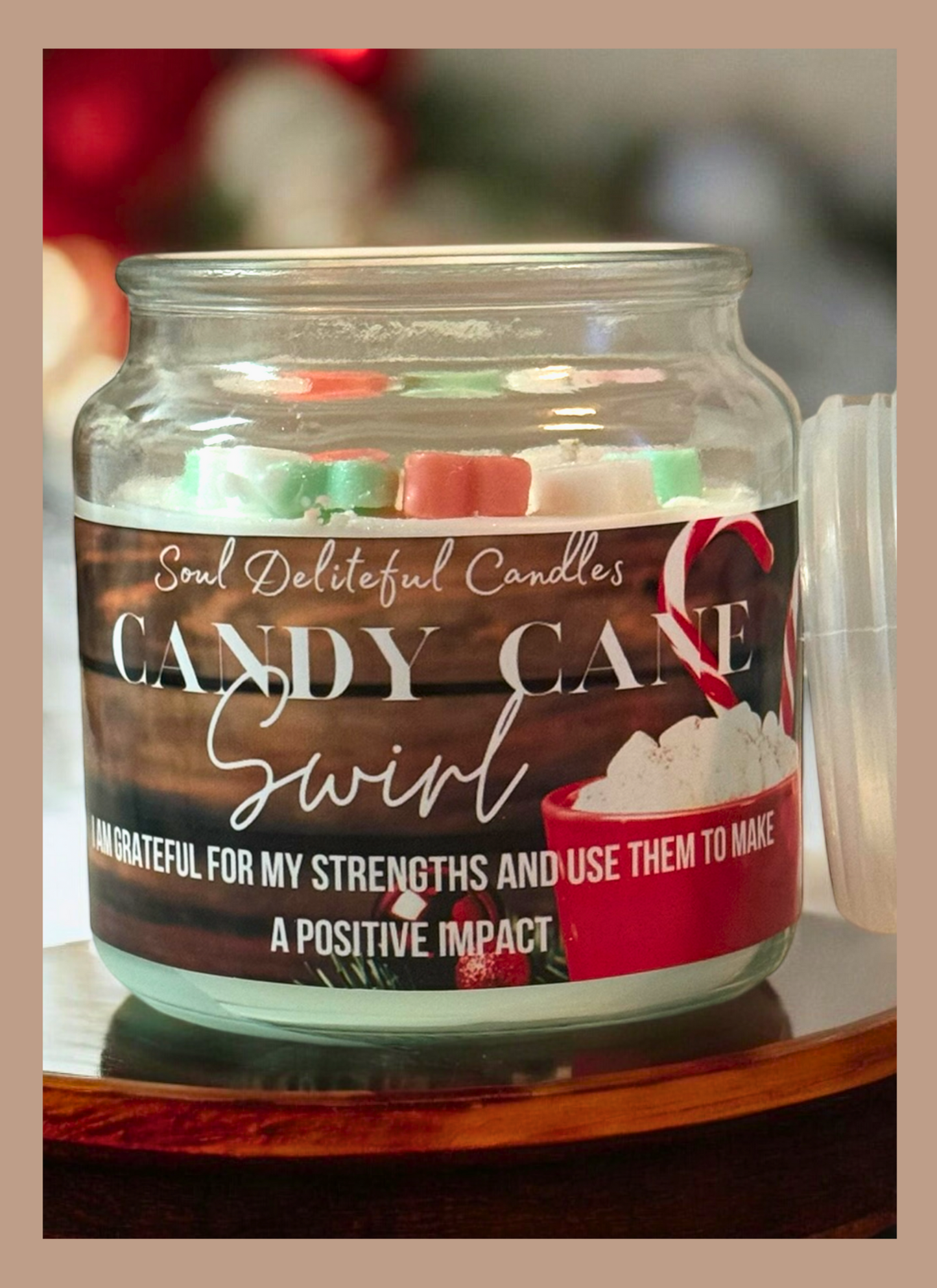 Candy Cane Swirl Candle