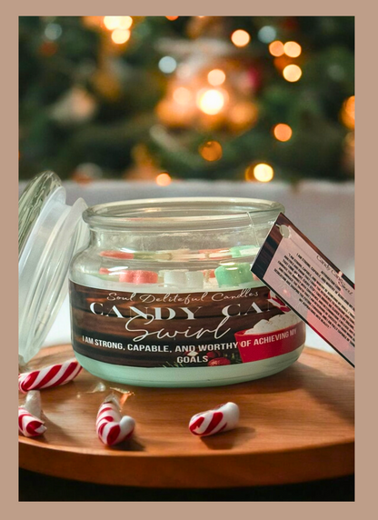 Candy Cane Swirl Candle