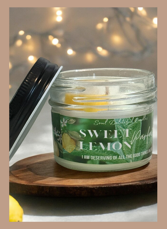 Sweet Lemon Parfait candle sample